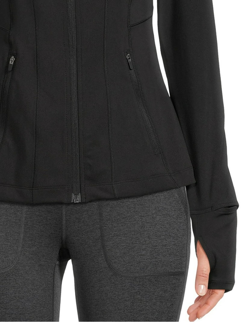 Avia Women's Performance Full Zip Jacket with Thumbholes, Sizes S