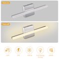 thumbnail image 6 of Modern Chrome LED Vanity Lights, LED Bathroom Light Fixtures Over Mirror Bathroom Wall Sconce Bar for Bathroom Mirror Cabinets Bedroom(15.75"-8W), 6 of 9