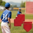 thumbnail image 3 of Sioweci Rubber Baseball Softball Base Set Wear Resistant Home Plate Field Base for Kids and Adults Camps Leagues Schools Orange Size A, 3 of 13