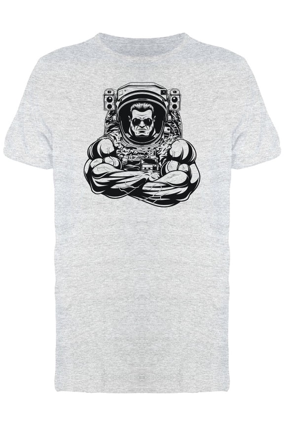 Bodybuilder Astronaut T-Shirt Men -Image by Shutterstock, Male Large