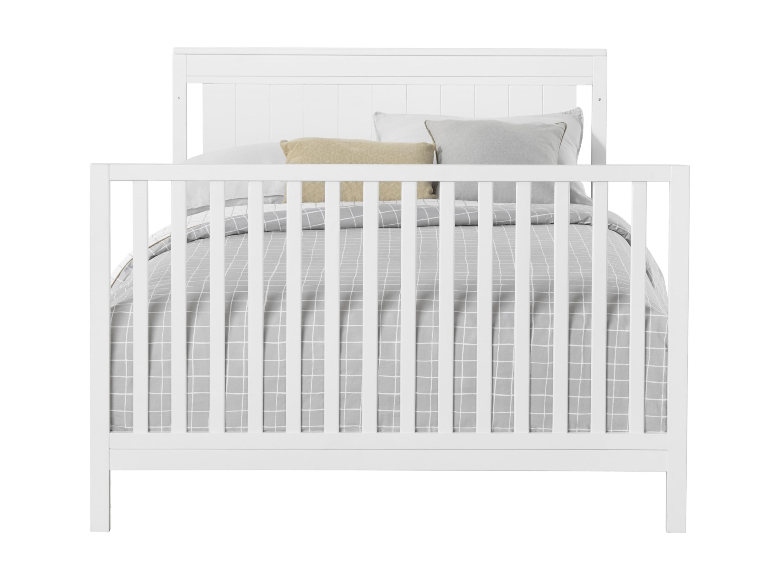 Oxford Baby Lazio 4-in-1 Convertible Crib, Snow White, GREENGUARD Gold Certified, Wooden Crib