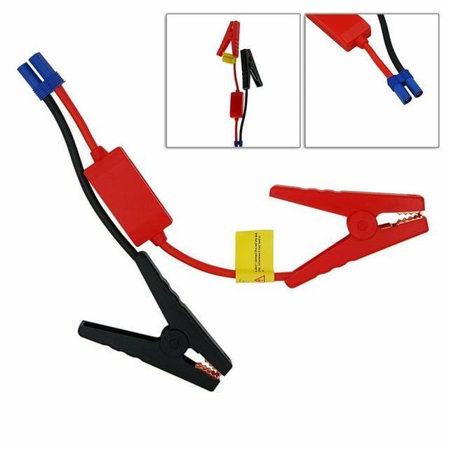 Cable de arranque de coche de refuerzo, cable de arranque de puente, conector EC5, abrazadera de cable de conector E, cable de arranque de puente de eficiencia óptima