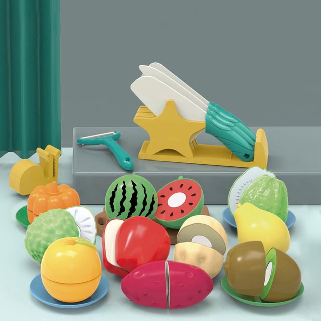Soporte de Plástico, Juguetes Educativos, Juguetes de Cocina, de Accesorios de Cocina, para , Bebés, Niñas, , Regalos de 21 piezas verde Hugo El juego de aparentar