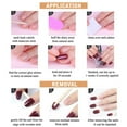 thumbnail image 3 of 24 uñas postizas estilo francés, uñas postizas largas, rosas y blancas, para mujeres y niñas, 3 of 6