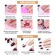 thumbnail image 3 of 24 uñas postizas estilo francés, uñas postizas largas, rosas y blancas, para mujeres y niñas, 3 of 6