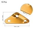 thumbnail image 2 of Uxcell 8mm Dia. 3 Hole Tent Cord Adjuster Aluminum Rope Tensioner Gold 10 Pack, 2 of 4