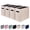 Beige, variant on File Organizer, File Folders Organizer, Fabric Storage Box, Collapsible Paper Organizer with Metal Handle, Smooth PVC Rails, Only Box