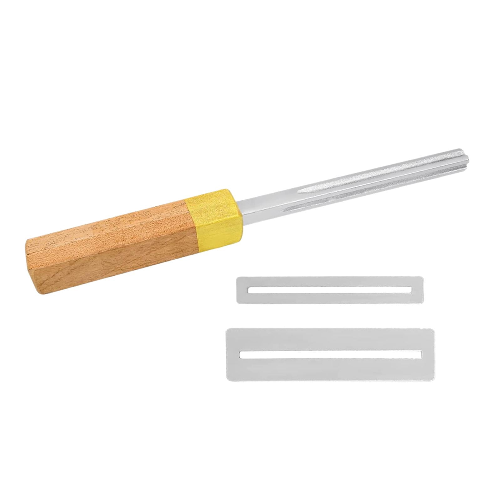 LeeQinersw Guitar Fret Crowning File with 2 Fretboard Guards Luthier Leveling Dressing Tool