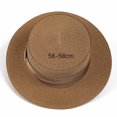 thumbnail image 2 of Fewfanhot Women Wide Brim Straw Boater Hat UPF Sun Protection Foldable Beach Fedora with Rhinestone Buckle Ribbon, 2 of 5