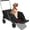 black dog cart, variant on REDCAMP Folding Dog Wagon Cart with Extendable Rear End Heavy Duty, 220L Large Collapsible Utility Cart Dog Stroller with Tailgate for Sports Shopping Pet, Black