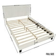 thumbnail image 2 of Roundhill Furniture Findlay Plush 3D Upholstered Platform Bed in White Dove, Full, 2 of 10