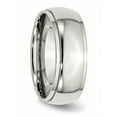 thumbnail image 4 of Primal Steel Stainless Steel Ridged Edge 8mm Band, 4 of 10