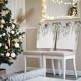 thumbnail image 3 of Winter Christmas Chair Covers Set of 1 Pine Leaves Blue Berry Hazelnut Cotton Chair Back Covers Stretch Removable Washable Slipcovers Protector for Dining Room Kitchen Party Decor, 3 of 5