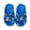 Z-Blue1, variant on LIIPEE Boys Slippers Cute Cartoon Dinosaur Open Toe Non- Soft Sole Shoes Boys Cozy Party Slippers,Blue,3-4 Years
