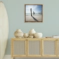 thumbnail image 3 of Stupell Industries Eight Beach Posts Coastal Photography Brown Floater Framed Canvas Art Print Wall Art, 25 x 25, 3 of 10