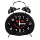 thumbnail image 1 of Lindo reloj despertador luminoso nocturno con cara sonriente, reloj despertador de doble campana, reloj de noche (negro), 1 of 9