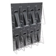 thumbnail image 4 of Deflecto Stand-Tall 8-Bin Wall-mount Literature Rack, Leaflet, 18.25" W x 3.38" D x 23.75" H, Clear/Black, 4 of 8