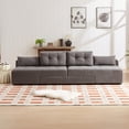 thumbnail image 3 of Convertible 3 in 1 Sleeper Sofa Bed with 4 Storage Space, King Size Pull Out Bed, L-Shaped Modular Sectional Sofa 77"-111"Wide Sectional Couch with 4 Pillows, Loveseat Sofa Chaise for Living Room, 3 of 7