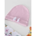 thumbnail image 5 of WIBACKER 100% Cotton 4-Piece Newborn Girls Butterfly Outfits Infant Bodysuit Tops, Hat, Socks and Pants Baby Layette Gift Set, 5 of 10