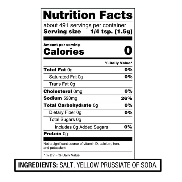 Great Value Salt for Office Breakroom Food Seasoning - Walmart
