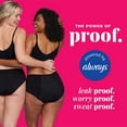 thumbnail image 4 of Proof Women's Moderate Absorbency, Brief Mesh Trim Period Underwear, Black, Choose Your Size, 4 of 11