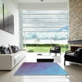 thumbnail image 7 of Ahgly Company Machine Washable Indoor Round Transitional Crystal Blue Area Rugs, 5' Round, 7 of 7