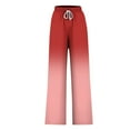 thumbnail image 6 of VBVC Women's Baggy Gradient Sweatpants,Drawstring Flare Trousers for Women,Ladies Lightweight Daily Wear with Side Pockets,Red,Size M, 6 of 6