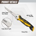 thumbnail image 3 of KATA Folding Jab Saw/Drywall Saw, Sheetrock Saw with Soft Grip Handle, Hand Saw, Plywood and PVC, Hacksaw with 65Mn Steel Blade for Wallboard, 3 of 9