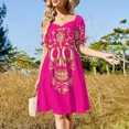 thumbnail image 4 of Vestido de manga corta con billetes y monedas de euro, vestido de verano para mujer, vestidos para ocasiones oficiales, 4 of 7