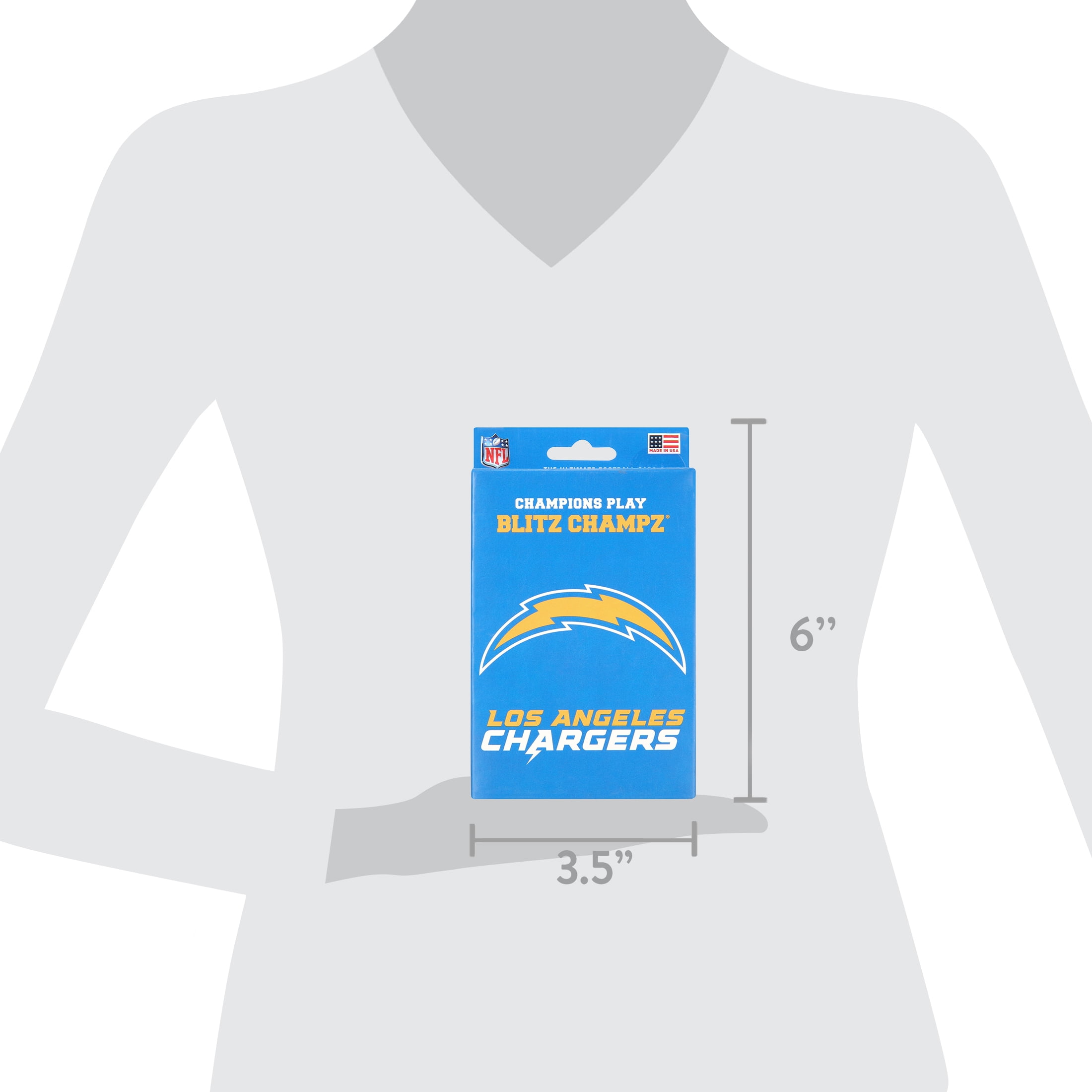 Blitz Champz Los Angeles Chargers Card Game, Family Game for Adults & Kids, Easy-To-Learn Party Game