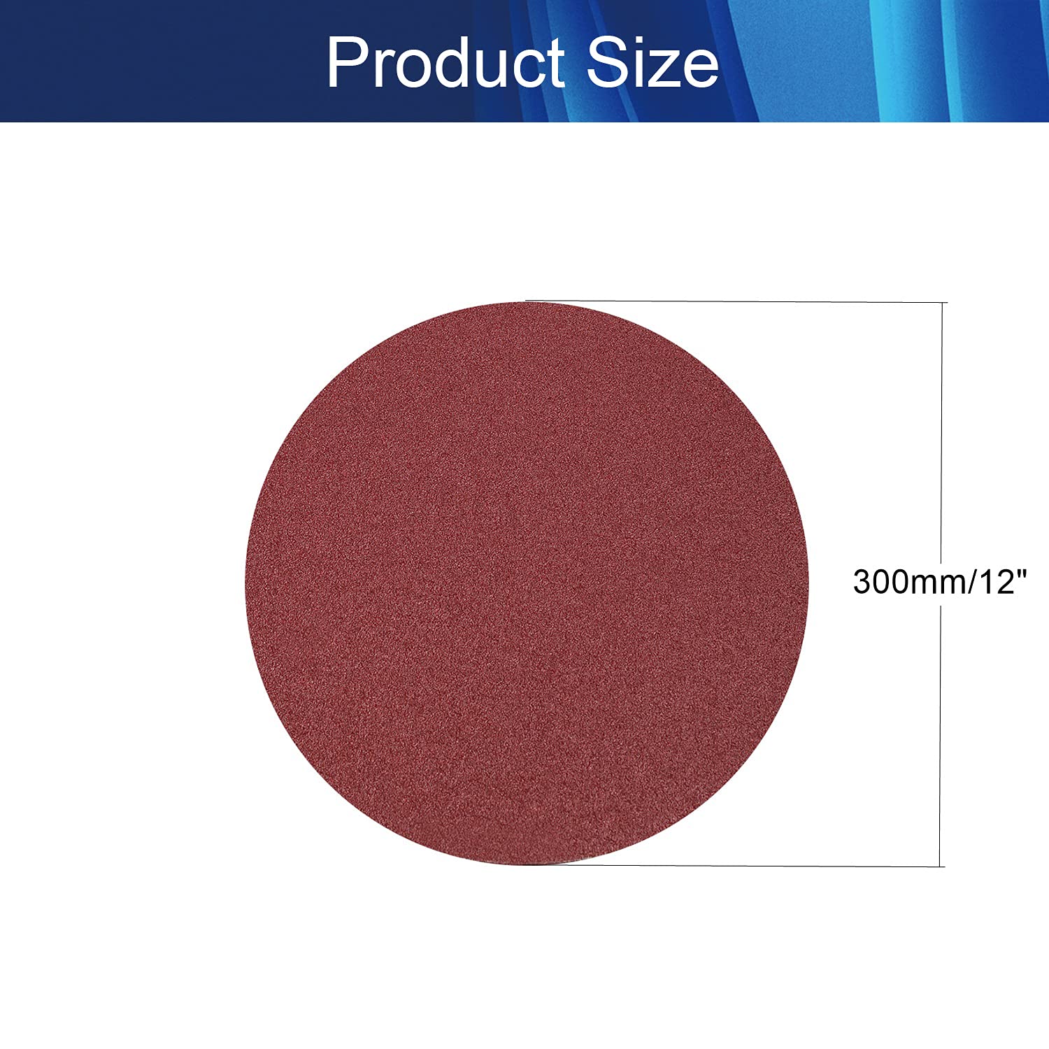 XiHAMA 12-inch PSA Sanding Discs 60 Grits NO-Hole Self Stick Adhesive Back Aluminum Oxide Sanding Discs for Orbital Sander