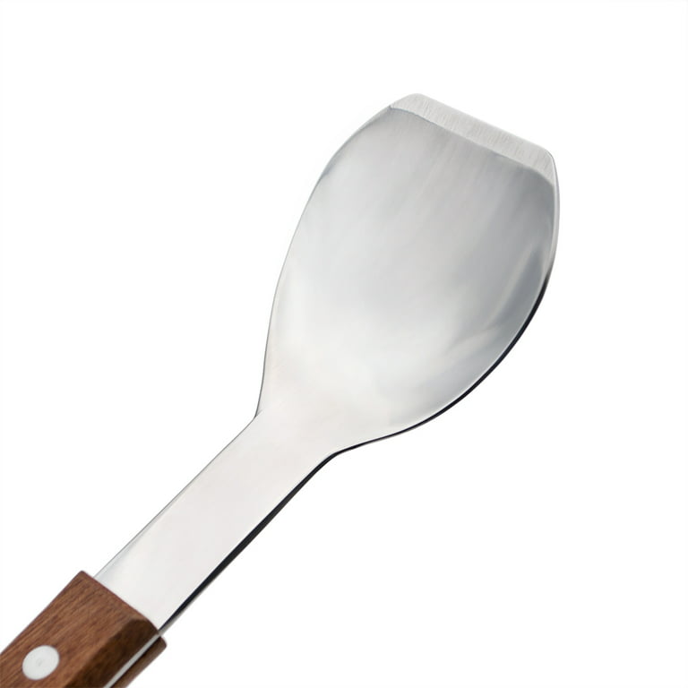 Ice Cream Scoop m Maple Wood Handle with Paddle Stainless Steel
