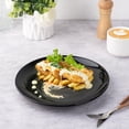 thumbnail image 6 of Delling Porcelain Appetizer Plates, 7 inch Black Dessert/Salad Plates Set of 6, Microwave & Dishwasher Safe, 6 of 6