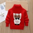 thumbnail image 3 of Ugoldhm Boys Girls Sweaters Turtleneck Cable Knit Printed Thermal Tops Fall Winter Clothes Sizes 1-12, 3 of 3