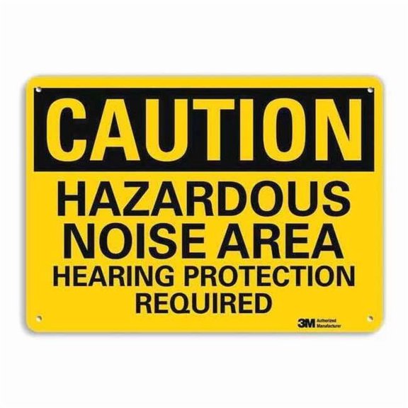 Safety Sign, 10 in Height, 14 in Width, Aluminum, Horizontal Rectangle, English