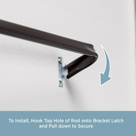 Kenney 28-48 Basic Steel Adjustable Curtain Rod, Espresso