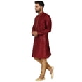 thumbnail image 6 of SKAVIJ Kurta Pyjama for Men 2-Piece Indian Traditional Party Dress Red XL, 6 of 6