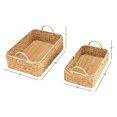 thumbnail image 2 of Classy Wicker Metal Glass Basket Set Of 2, 2 of 2