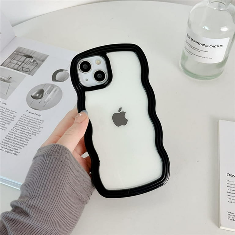 Compatible with Clear iPhone 7/8/SE Case Cute Simple Curly