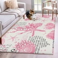 thumbnail image 3 of Rectangle Area Rug 4x6ft,Ocean Ombre Pink Shell Coral Washable Carpet Non-Slip Runner Accent Rugs Indoor Floor Mat for Bedroom Living Room Decor,Nautical Abstract Coral, 3 of 9