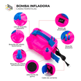 thumbnail image 3 of Bomba de Aire electrica para Globos, Doble Boquilla, Inflador de Globos con Modo Automático, portatil Deco play bomba infladora rosa, 3 of 4