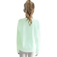 thumbnail image 2 of TiaoBug Kids Girls Boys Sports Tees Long Sleeve Tennis Top Athletic Quick-Drying Sport T-shirts Light Green 160, 2 of 7