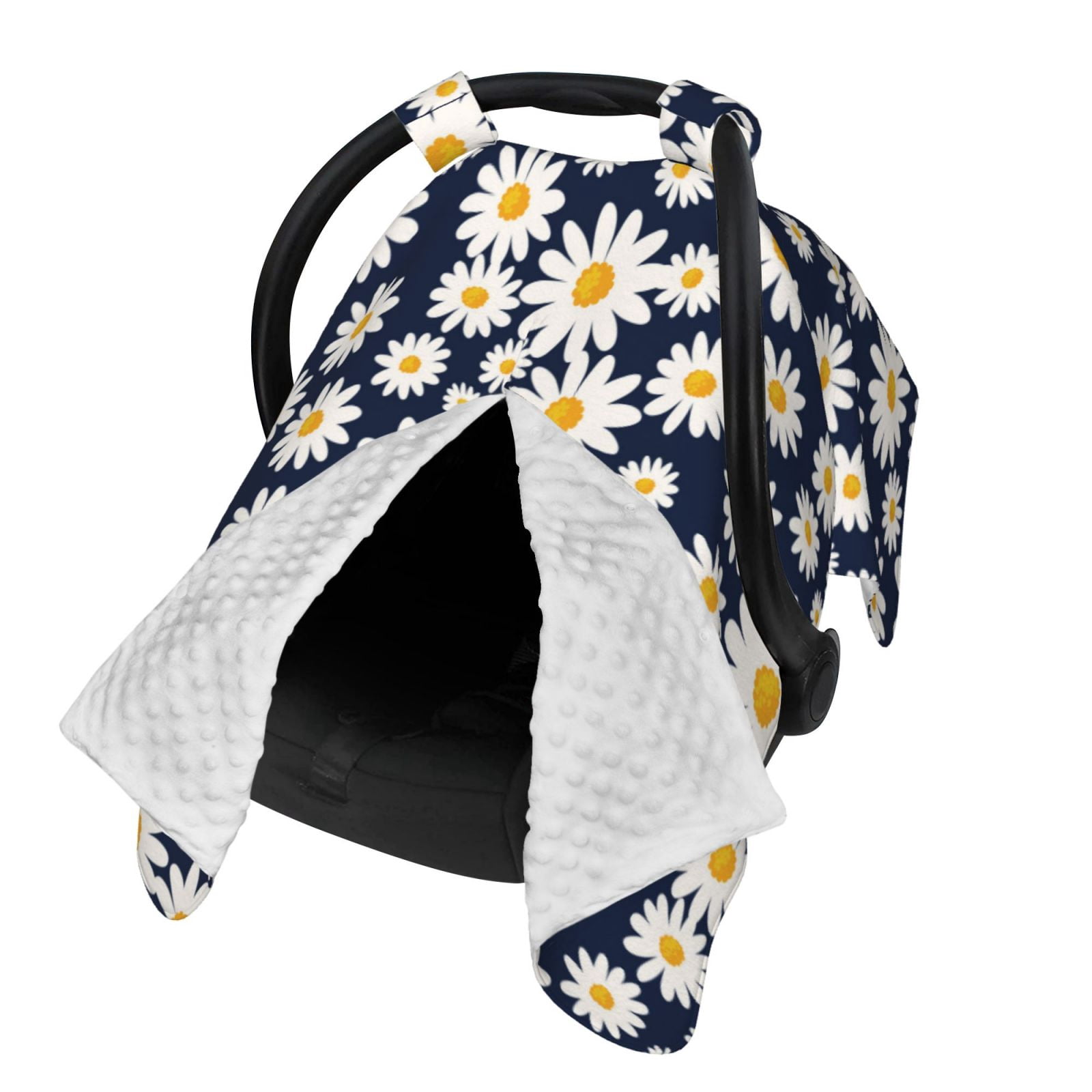 Naloa Daisy Floral Baby Car Seat Cover, Breathable Baby Carrier Cover, Multiuse Baby Carrier Cover & Nursing Breastfeeding Cover