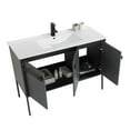 thumbnail image 4 of Fine Fixtures  Oakville Bathroom Vanity  with White Ceramic Sink Onix Grey - Black Hardware 42 Inch, 4 of 8