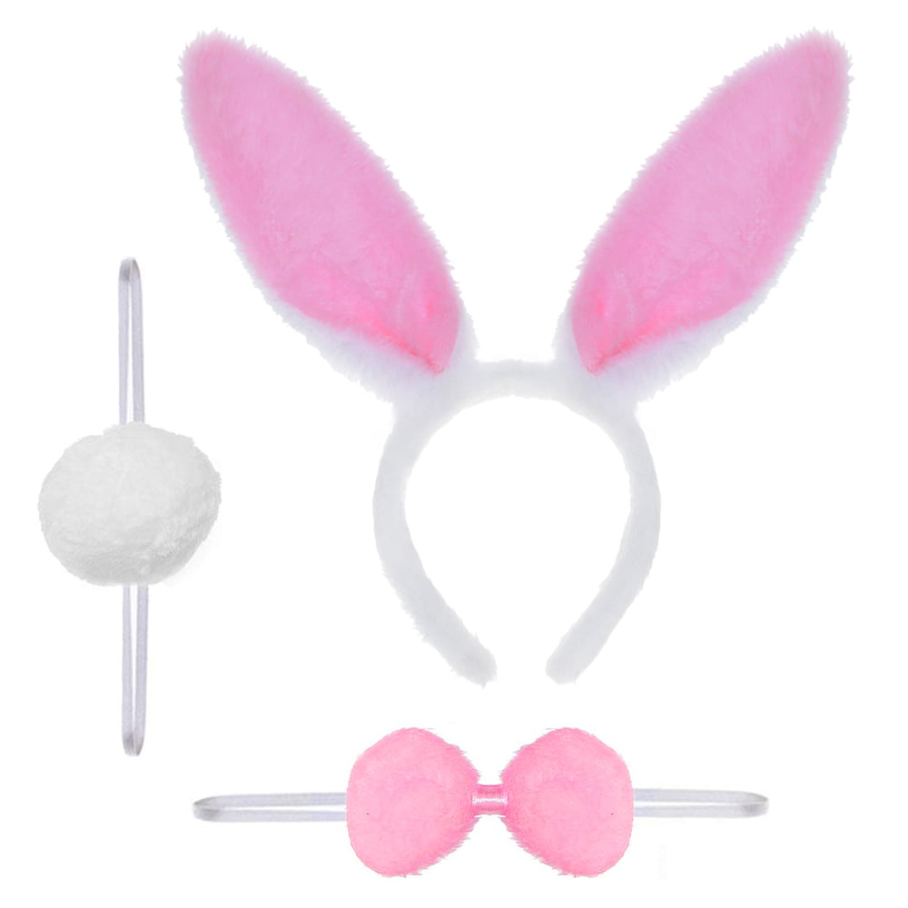 TopTie Easter Rabbit Headband Bunny Headwear Bunny Ear Halloween Party Supplies-White 