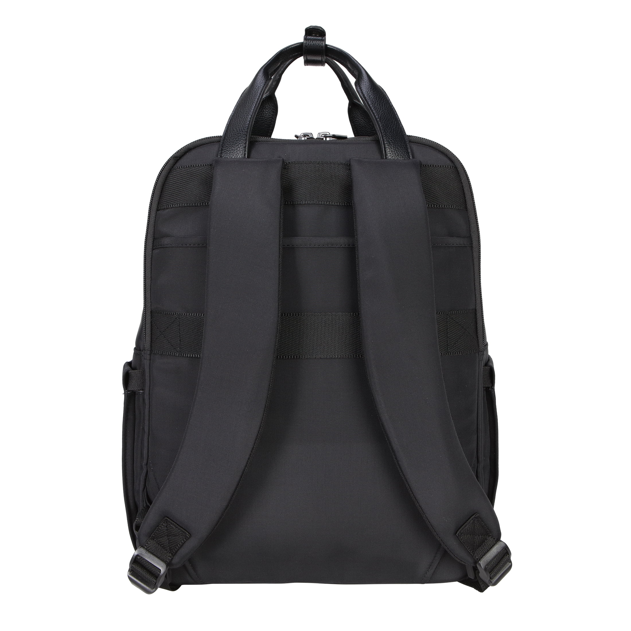 btL 16-inch Nylon Convertible Travel Backpack Tote with 15-inch Laptop Sleeve, Black