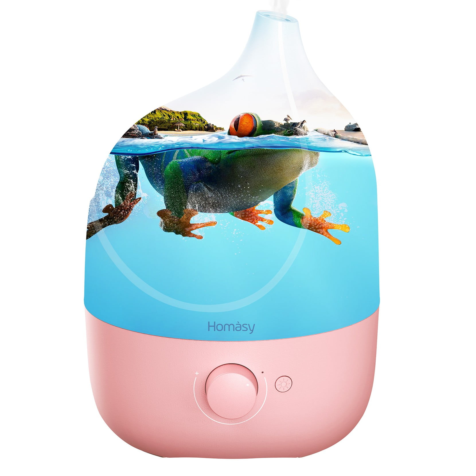 Homasy Humidifier for Bedroom, Cool Mist Humidifier with 7Color Lights