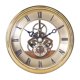thumbnail image 1 of Reloj de pared de metal de 3,8" con perspectiva clásica y cuarzo a pilas. dorado, 1 of 9