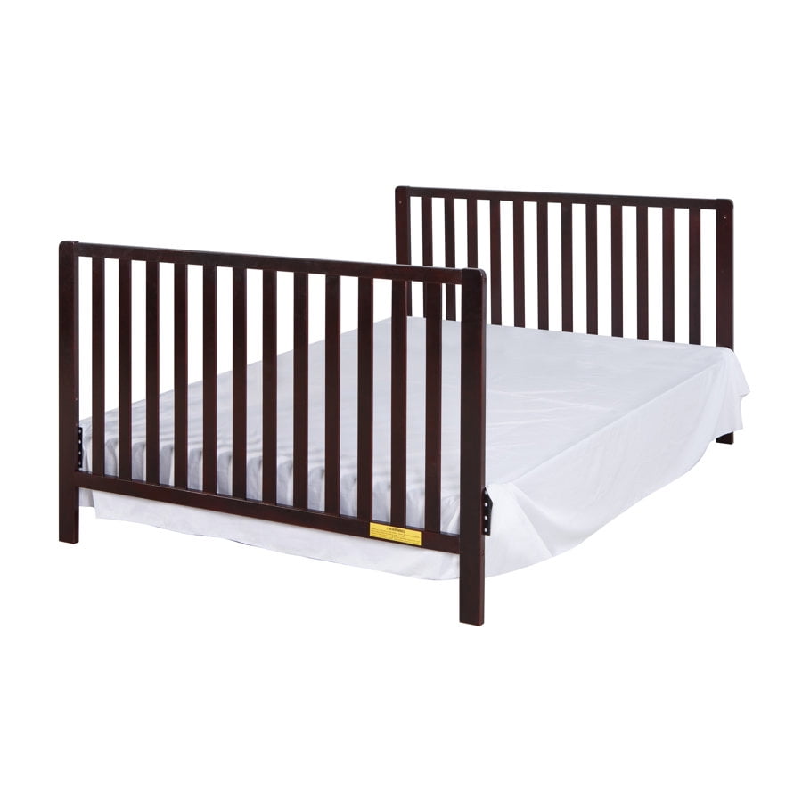 AFG Baby Furniture Emma 4-in-1 Convertible Crib with Toddler Guardrail and Drawer, Espresso