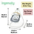 thumbnail image 6 of Ingenuity SimpleComfort Compact Soothing Baby Swing for Infants, Blue, 6 of 15